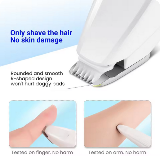 Portable Dog Foot Trimmer LED Light with Rechargeable Cordless Nail Grinder