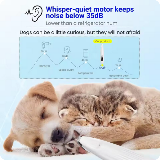 Portable Dog Foot Trimmer LED Light with Rechargeable Cordless Nail Grinder